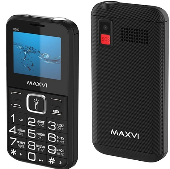 Телефон Maxvi B200 черный