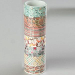 Клейкие WASHI-ленты для декора "Микс №3", 15 мм х 3 м (набор 7 шт) рисовая бумага 5132686