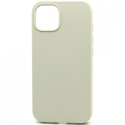 Силиконовый чехол SILICONE CASE для iPhone 13 mini полная защита, бежевый (не оригинал)