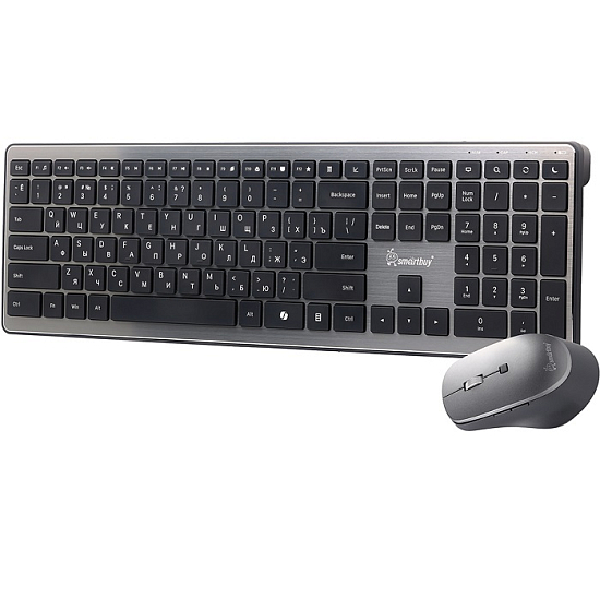 Клавиатура+мышь Smartbuy 303665AG серый металлик (SBC303665AGS)