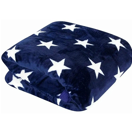 Плед 180*200 бамбуковый "Звезды" синий