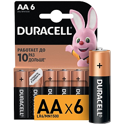 Элемент питания DURACELL LR06 BL-6 BASIC