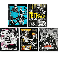 Тетрадь в клетку 48 листов А5 на скрепке. внутренний блок №2 МИКС «Аниме комикс» 10136831