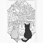 Картина по номерам «Два кота», 20×30 см