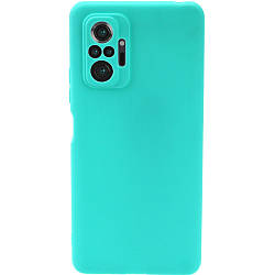 Задняя накладка Silicone Case Soft Matte для Xiaomi Redmi Note 10 Pro бирюзовый