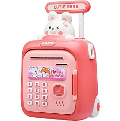 Копилка "Чемодан" с зайчиком, в коробке 