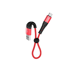 Кабель USB <--> Type-C  0.25м HOCO X38 Cool нейлон, черный