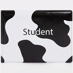Обложка для студенческого билета, цвет чёрный/белый
