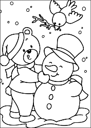 Открытка-раскраска серии FireFly «Снеговик», формат А5