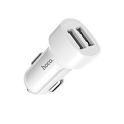 Авто ЗУ 2USB HOCO Z2A Lightning белое