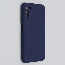 Задняя накладка SILICONE COVER для Samsung Galaxy A02S темно-синий