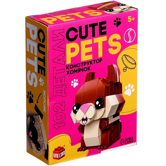Конструктор Cute pets, Хомячок, 102 детали 9278947
