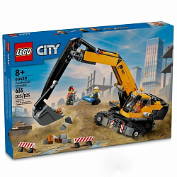 Конструктор LEGO CITY 60420 Желтый строительный экскаватор