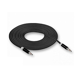 Кабель Jack 3.5 <--> Jack 3.5  3.0м WALKER WCA-520 в перплете, серый (в коробке)