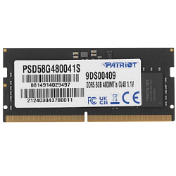 Оперативная память DDR5 8Gb Patriot PSD58G480041S 4800MHz RTL PC5-38400 CL40 SO-DIMM 260-pin 1.1В single rank