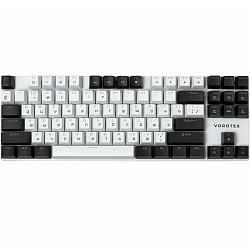 Клавиатура VOROTEX K87S Red Switch, Белый, чёрный