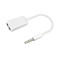 Разветвитель Jack 3.5 <--< 2*Jack 3.5 KIN KY-39 белый