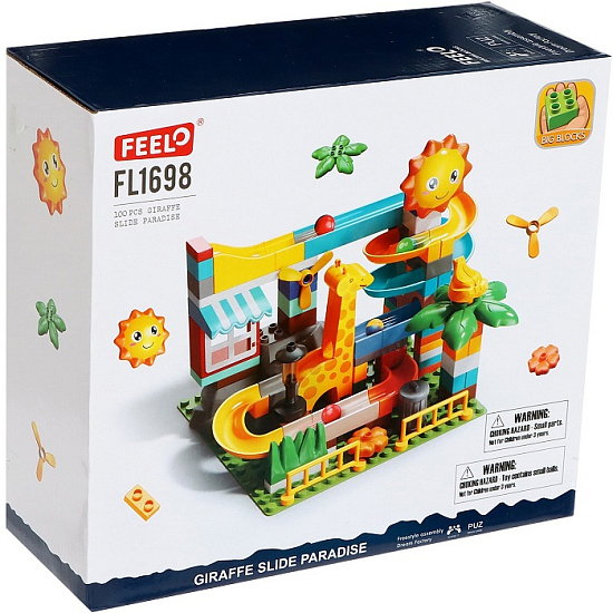 Конструктор FEELO Шарики «Зоо-горка», 100 деталей