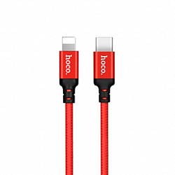 Кабель Lightning <--> Type-C  3.0м HOCO X14 Double speed, красный, 20W