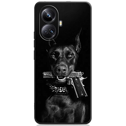 Силиконовый чехол DF для Realme 10 Pro+ (5G) DF rmCase-29 (black) Art035