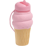 Бутылка для воды «Мороженое», 550 мл, складная, 7.5×17.7 см