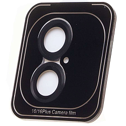 Противоударное стекло для камеры CG02 для iPhone 16 (black) (234586)