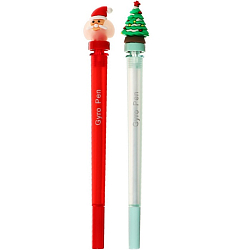 Ручка гелевая прикол Calligrata "Новый год" чёрные чернила МИКС 9713866