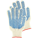 Перчатки х/б белые/серые ПВХ