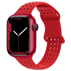 Силиконовый ремешок HOCO WA08 Flexible для APPLE Watch 42/44/45/49mm, красный