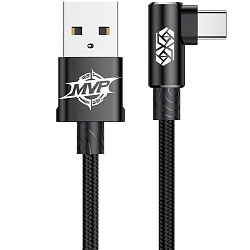 Кабель USB <--> Type-C  1.0м BASEUS MVP Elbow угловой черный (CATMVP-A01)