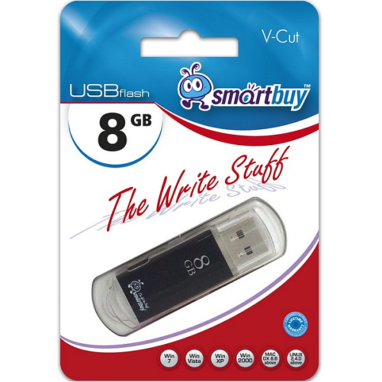 USB  8Gb Smart Buy V-Cut Black