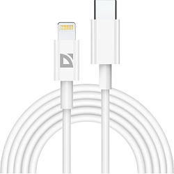 Кабель Lightning <--> Type-C  2.0м DEFENDER F182 белый, 20Вт