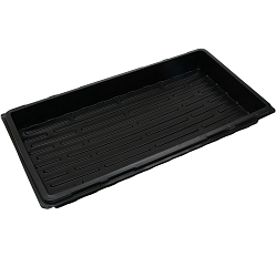 Поддон для рассады, 55 × 30 × 5,6 см, пластик, чёрный, Greengo