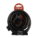 Замок навесной велосипедный LOCKLAND, 12х1200 мм, кодовый замок, с держателем на раме