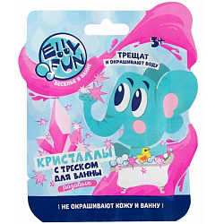 Кристаллы с треском Ellyfun 1 цв розовый, в/п 10*1*12 см EF005