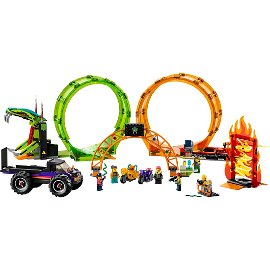 Конструктор LEGO City 60339 Трюковая арена «Двойная петля»