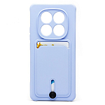 Задняя накладка SC304 с картхолдером для Xiaomi Redmi Note 14 Pro (light violet) (238762)