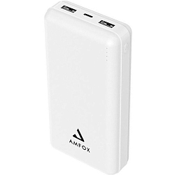 Внешний АКБ AMFOX APB-520 (20000mAh) (2USB) Type-C, белое