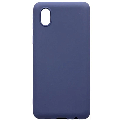 Силиконовый чехол SILICONE CASE для Samsung Galaxy A01 Core (Темно-синий)
