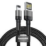 Кабель USB <--> Lightning 1.0м BASEUS Cafule Cable черный с серым (CALKLF-GG1)