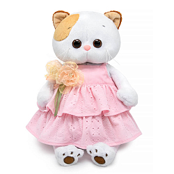 Мягкая игрушка Кошечка Ли-Ли в сарафане с цветами , 27 см (LK27-153)
