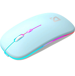 Мышь DEFENDER Coda MB-261 голубой,2.4ГГц+BT,радуж