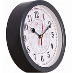 Будильник РУБИН "Узор", кварц d=15см, корпус серый (В4-009 Gr)