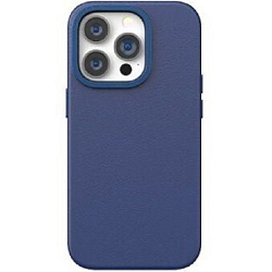 Задняя накладка PULOKA для iPhone 15 Classic 301 экокожа (Dark Blue)