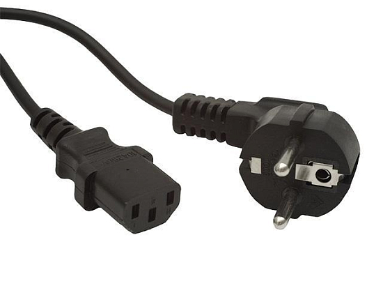 Кабель питания  1.8м GEMBIRD PC-186-VDE, черный, с заземлением, пакет