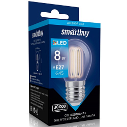 Лампа светодиодная SMARTBUY Filament G45 8W/4000K/E27 (SBL-G45F-8-40K-E27)