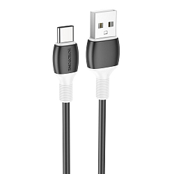 Кабель USB <--> Type-C  1.0м BOROFONE BX84 Rise чёрный (1/360)