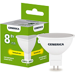 Лампа светодиодная GENERICA MR16 8Вт 230В 3000К GU5.3 софит