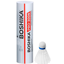 Набор воланов для бадминтона BOSHIKA PRO-300N, 6 шт., цвет белый