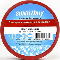 Изолента SMARTBUY 15мм/10м красная (SBE-IT-15-10-r)